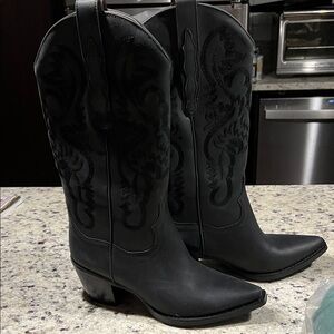 Jeffrey Campbell Dagget Leather Western Boots